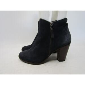 NDC Womens Size 37 EUR Black Suede Zip Ankle Fashion Boots